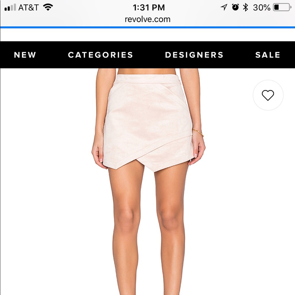 BCBG Faux Suede Mini Skirt